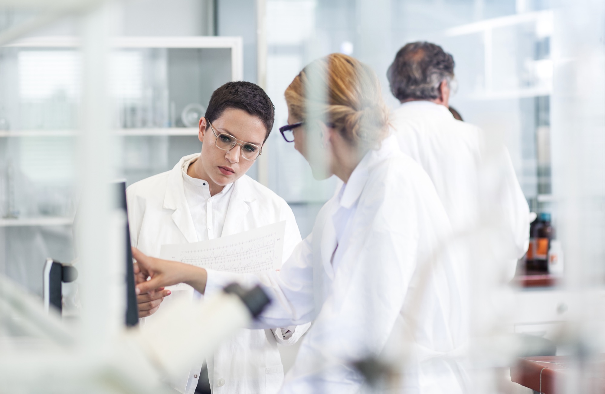 Women in lab coats